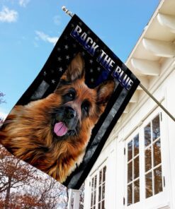 back the blue german shepherd k9 unit flag 1497