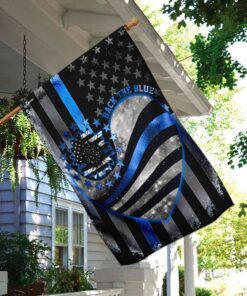 back the blue police officer flag 1265