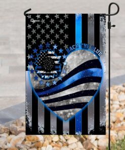 back the blue police officer flag 2825