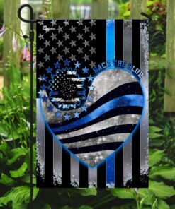 back the blue police officer flag 7961