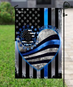 back the blue police officer flag 8118