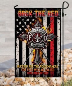 back the red firefighter flag 2489