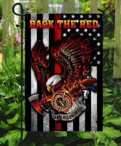 back the red firegfighter flag 2478