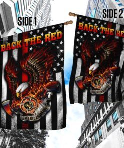 back the red firegfighter flag 3277