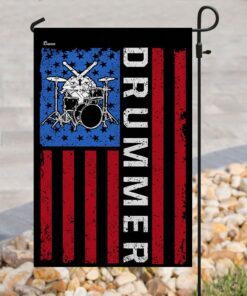 badass drummer flag 7148