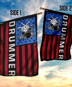 badass drummer flag 7923