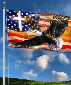 bald eagle grommet flag, american eagle day qnn836gf 5420