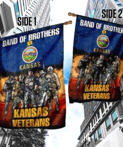 band of brothers kansas veterans flag 8844