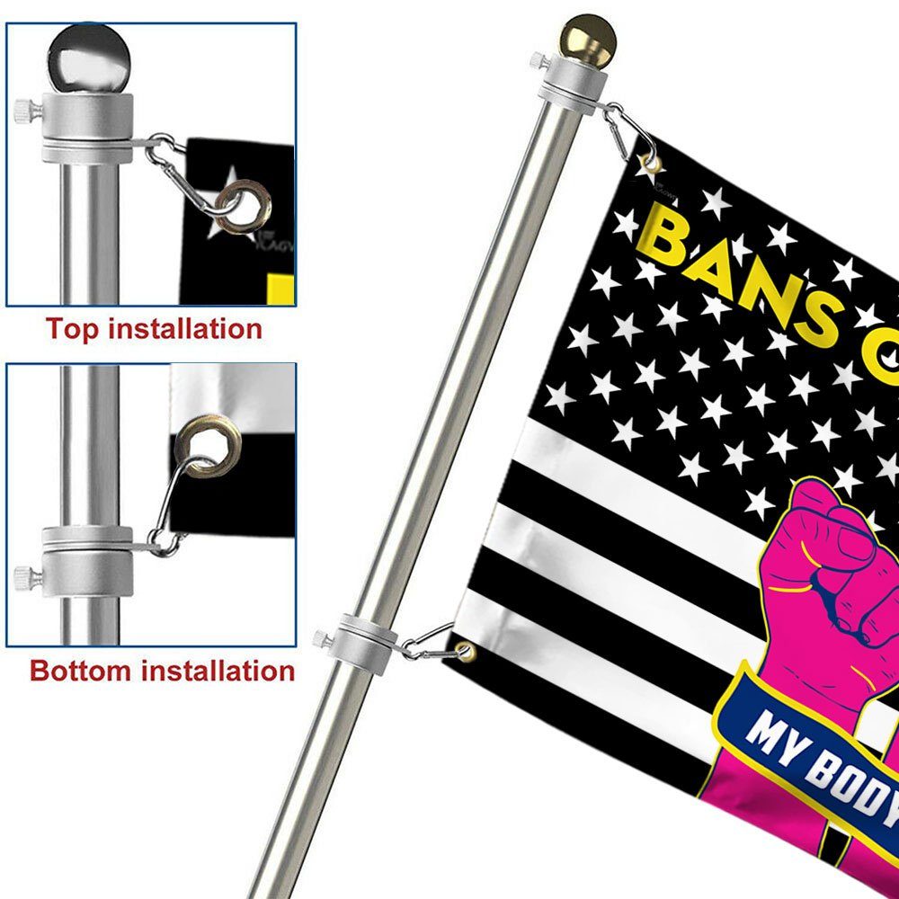 Bans Off Our Bodies Grommet Flag Abortion Laws My Body My Choice Women's Right TQN119GF - Image 7