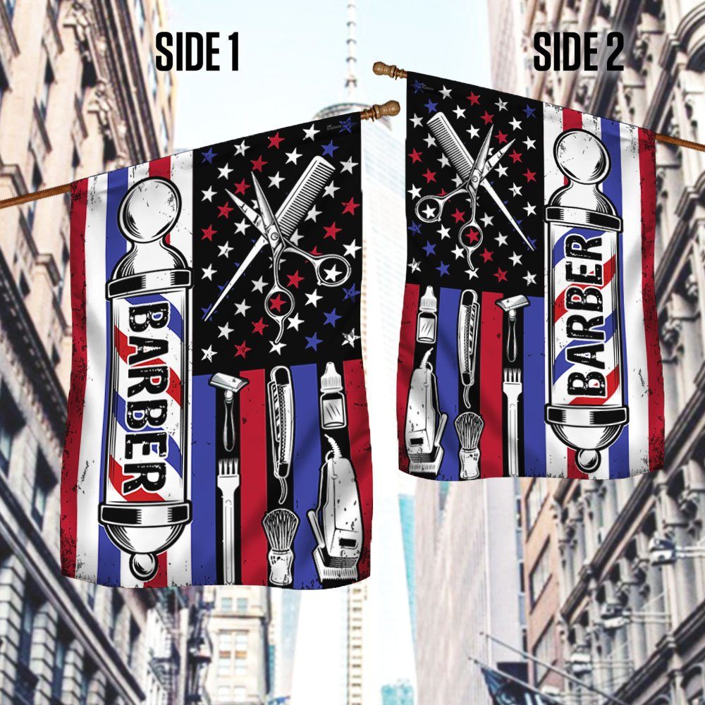 Barber Hair Stylist Barber Salon American Flag MLN1140F - Image 2