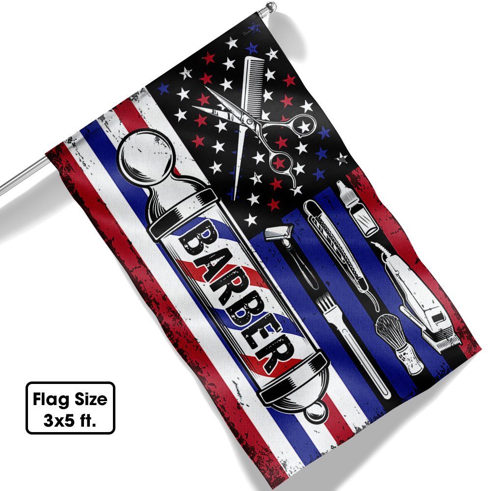 Barber Hair Stylist Barber Salon American Flag MLN1140F - Image 6