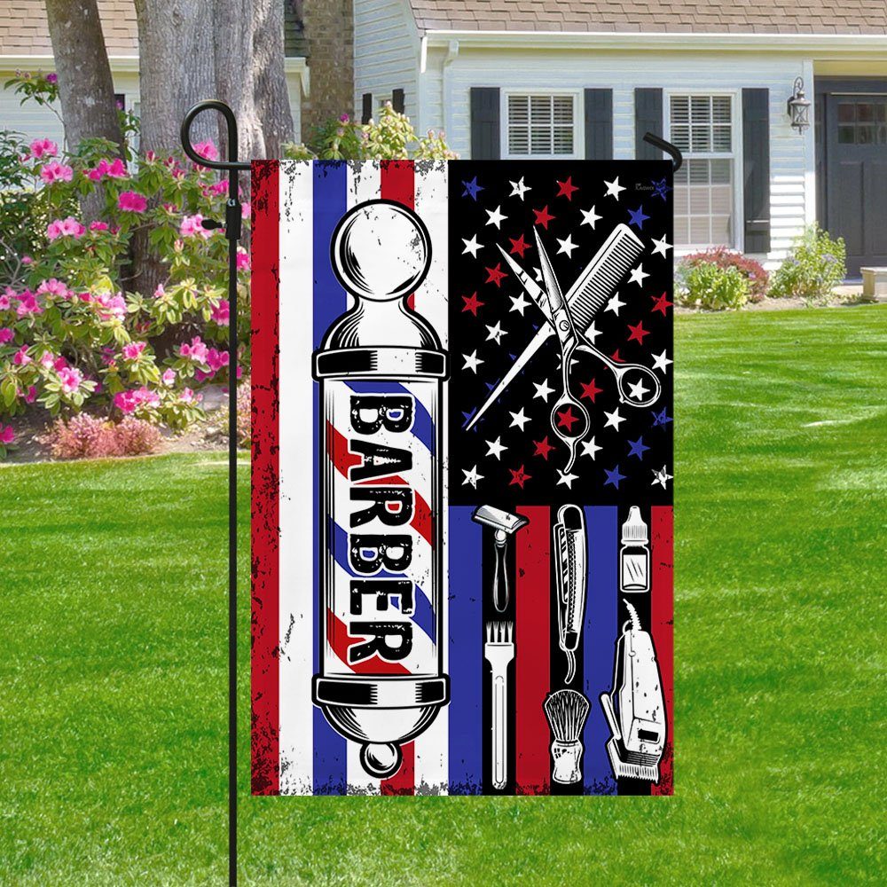 Barber Hair Stylist Barber Salon American Flag MLN1140F - Image 3