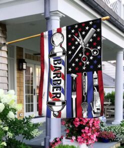 Barber Hair Stylist Barber Salon American Flag MLN1140F