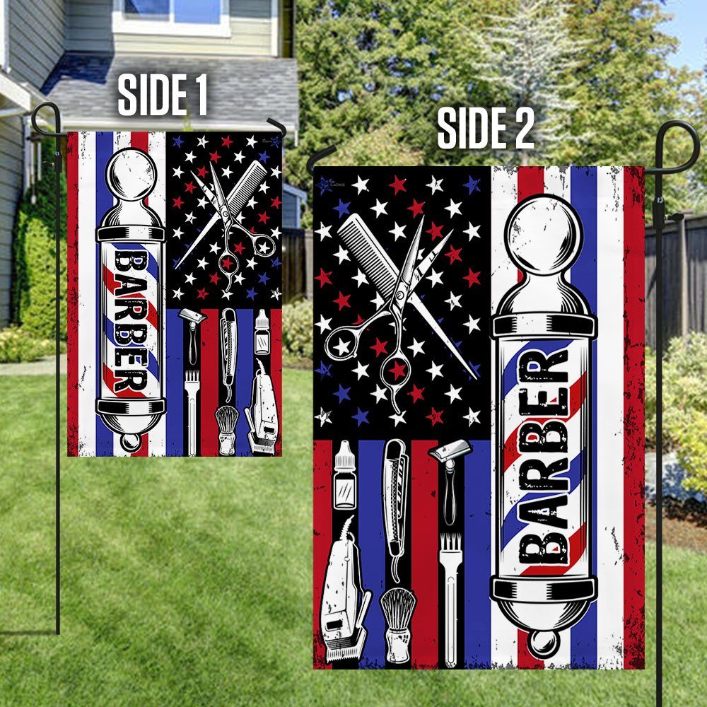 Barber Hair Stylist Barber Salon American Flag MLN1140F - Image 4