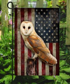 barn owl american flag 2289
