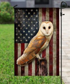 barn owl american flag 4165