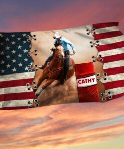 Barrel Racing American Grommet Flag TRN1365GFv1