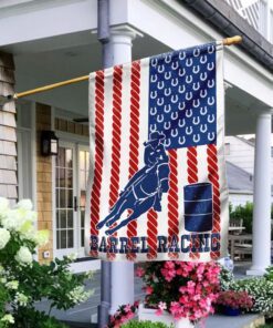 Barrel Racing American U.S Flag