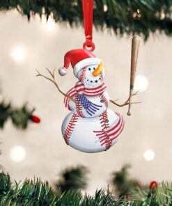 Baseball Custom - Shaped Ornament Snowman NNT158O