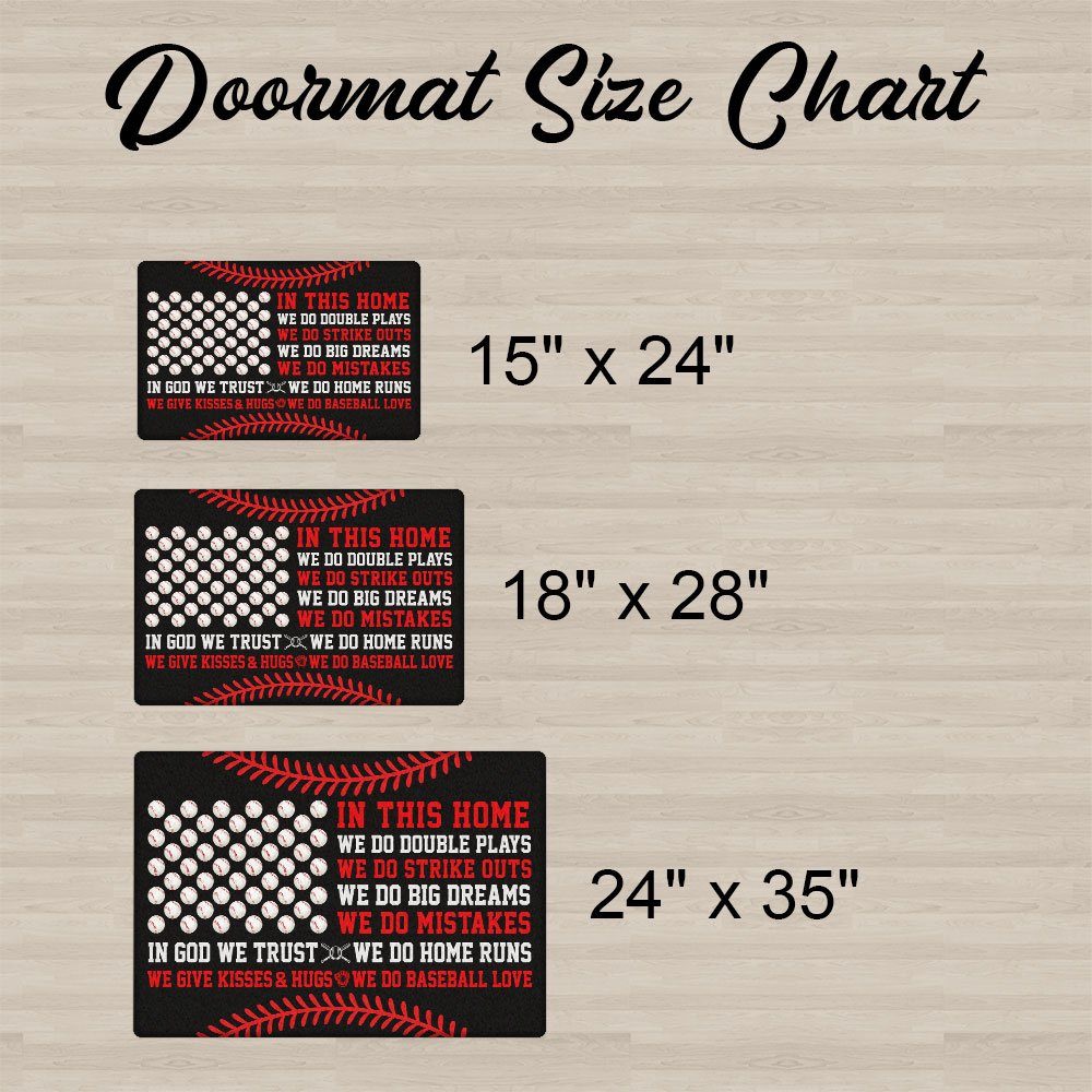 Baseball Doormat In This Home We Do Baseball Love MLN695DM - Image 6