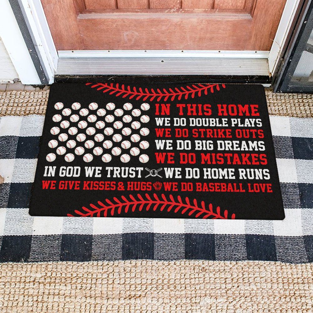 Baseball Doormat In This Home We Do Baseball Love MLN695DM - Image 4
