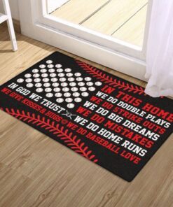 baseball doormat in this home we do baseball love mln695dm 2511