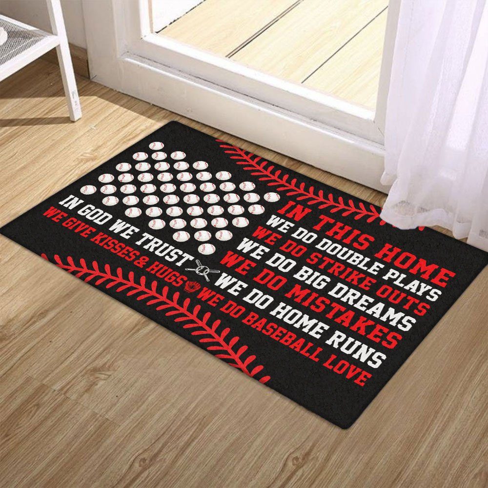 Baseball Doormat In This Home We Do Baseball Love MLN695DM - Image 3