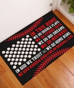 baseball doormat in this home we do baseball love mln695dm 6574