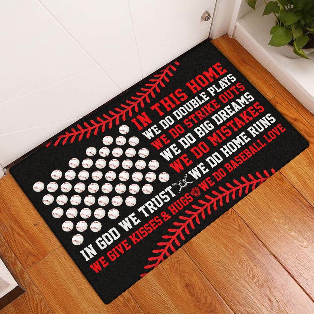 Baseball Doormat In This Home We Do Baseball Love MLN695DM - Image 5
