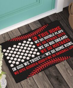 baseball doormat in this home we do baseball love mln695dm 7989
