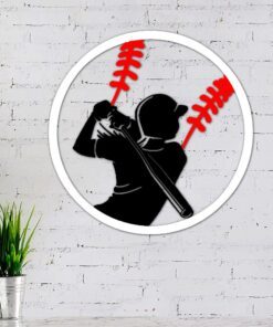 Baseball Hanging Metal Sign Love NNT132MSv1