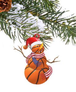 basketball custom shaped ornament snowman nnt158ov4 4413