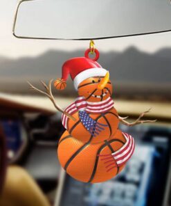 basketball custom shaped ornament snowman nnt158ov4 5347