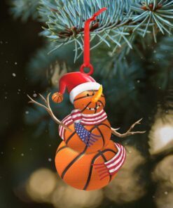 basketball custom shaped ornament snowman nnt158ov4 5846