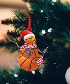 Basketball Custom - Shaped Ornament Snowman NNT158Ov4
