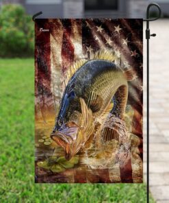 bass fishing america flag 1275