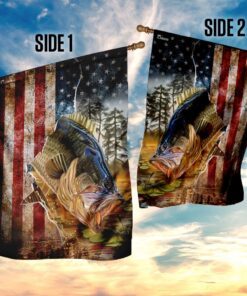 bass fishing america flag 4474