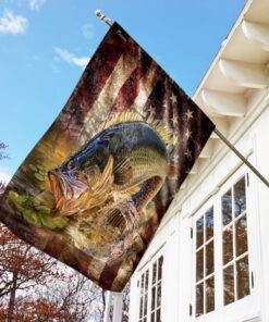 bass fishing america flag 4495