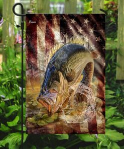 bass fishing america flag 4722