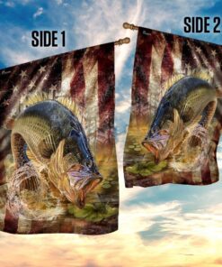 bass fishing america flag 5377