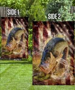 bass fishing america flag 6540