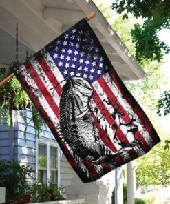 bass fishing america flag 6645