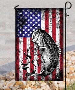 bass fishing america flag 6859