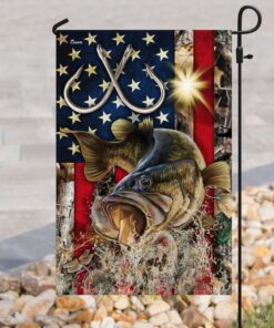 bass fishing american flag 7323