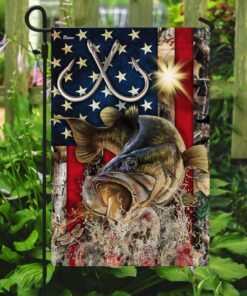 bass fishing american flag 7607