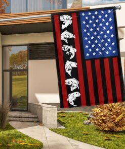 Bass Fishing American Flag TQN1363F