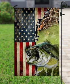 bass fishing american us flag 1543