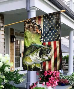 bass fishing american us flag 5234