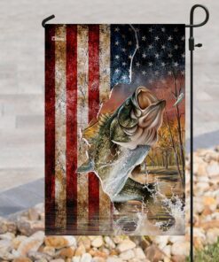 bass fishing american us flag 5370