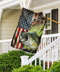 bass fishing american us flag 6098